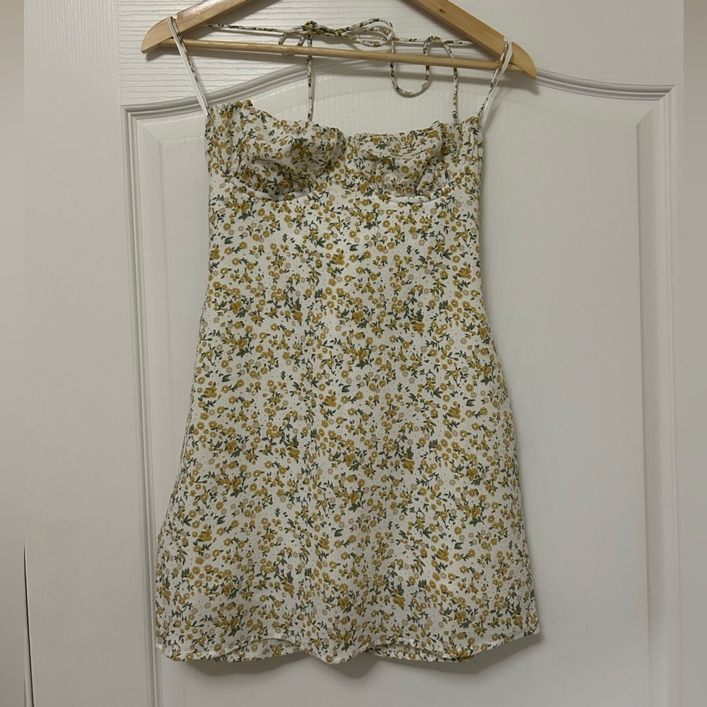 Princess Polly White, Yellow and Green Spaghetti Strap Sundress